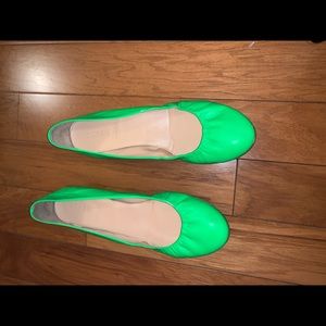 J. Crew Neon green flats